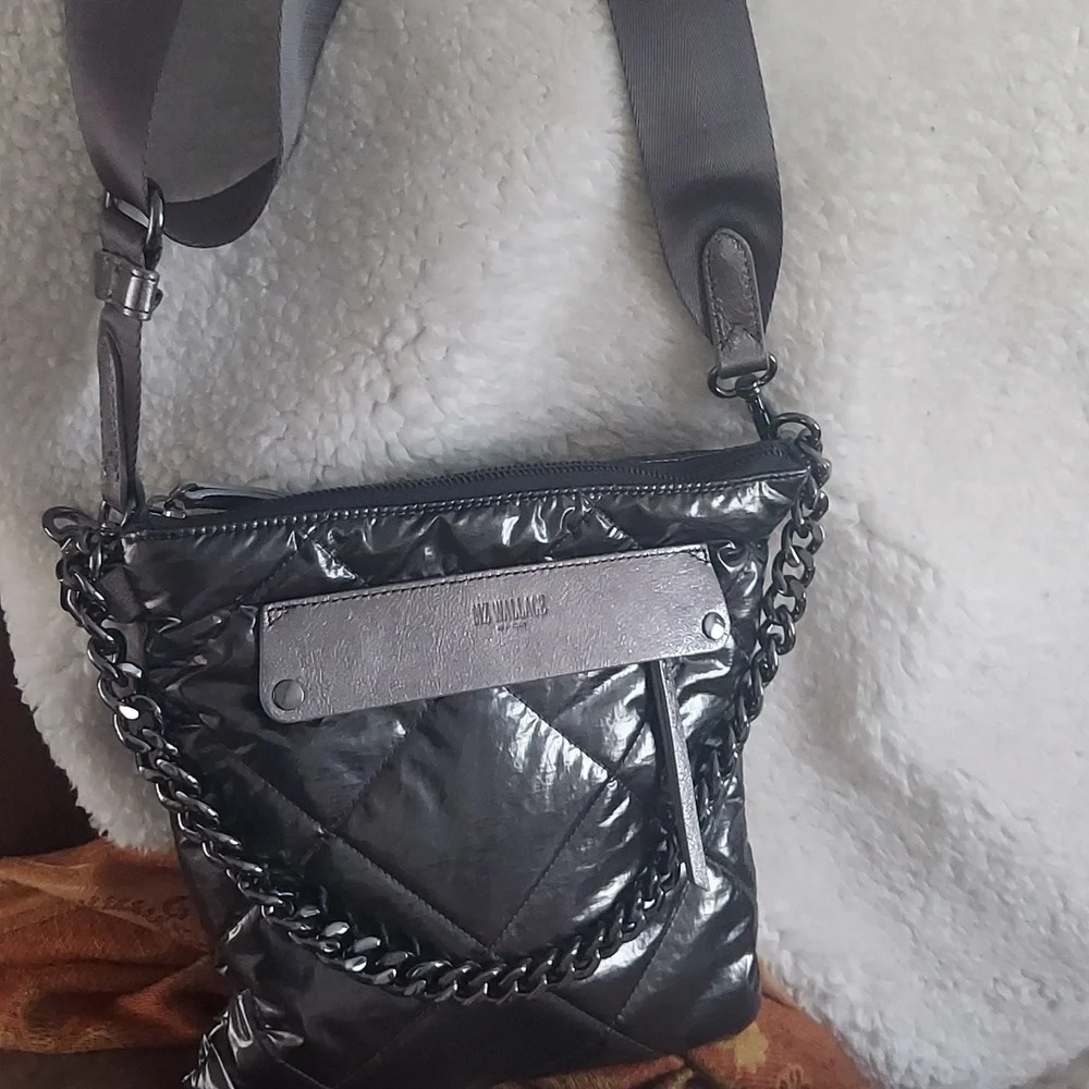 ❤️RESERVED.NWT Retired Rare Madison Flat Quilted Crossbody MZ Wallace - Picture 10 of 13